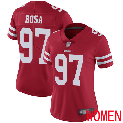 San Francisco 49ers Limited Red Women Nick Bosa Home NFL Jersey #97 Vapor Untouchable